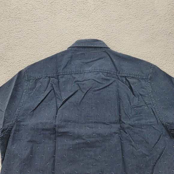 Nautica Shirt Mens Small Blue Striped Button Down Short Sleeve Classiccore - Picture 4 of 14